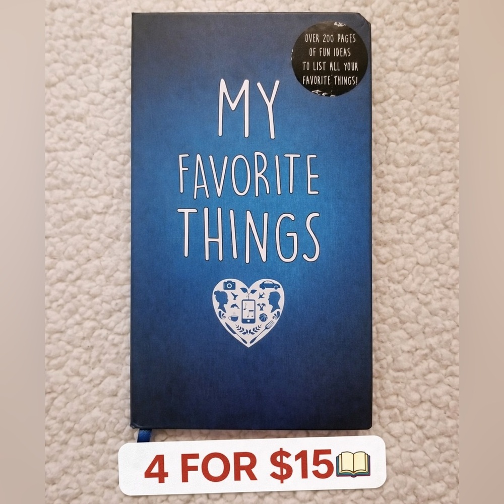 My Favorite Things Guided Journal Hardcover 200 Pages Memory Book